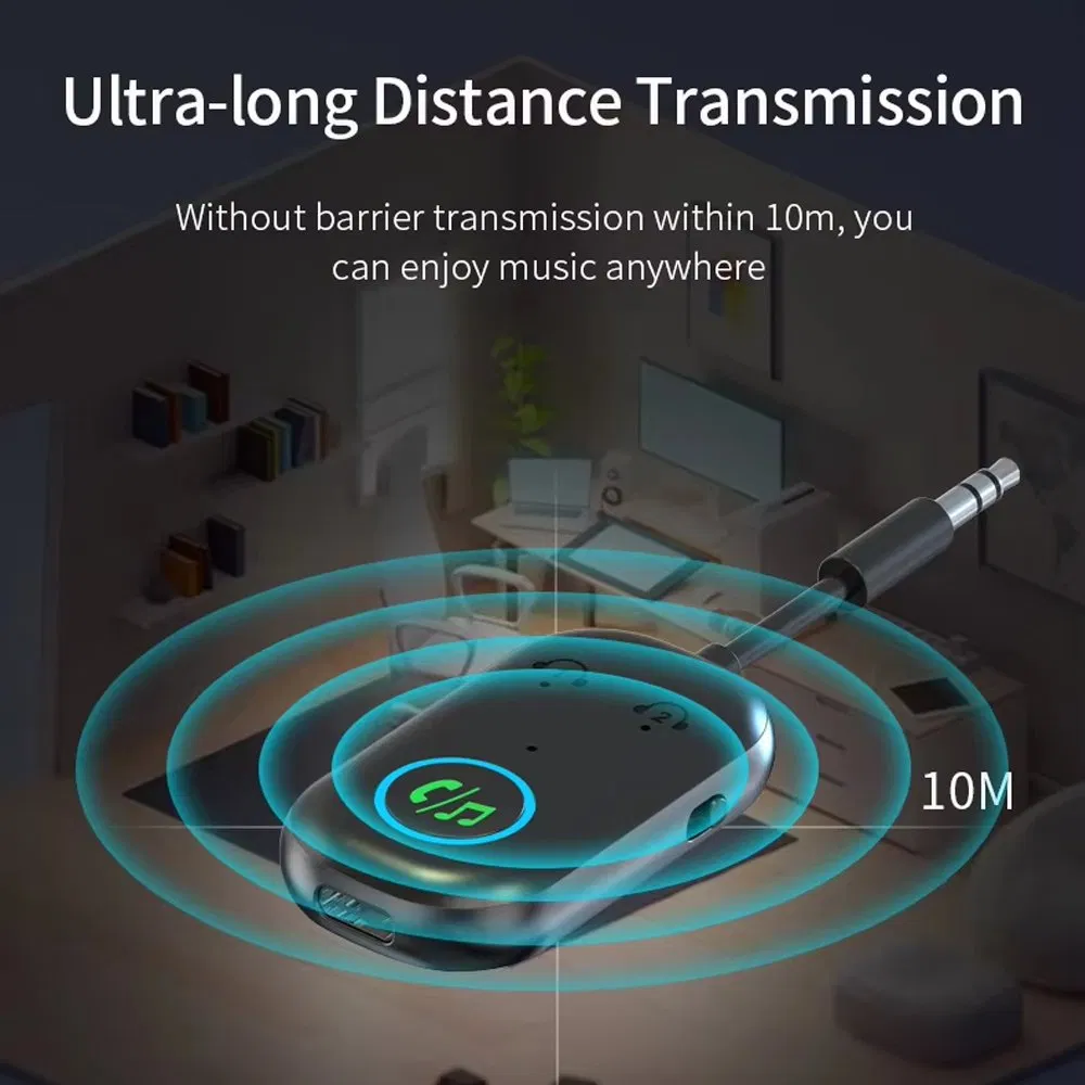 Bluetooth 5.3 адаптер 2-в-1 для авто (передатчик и приемник)