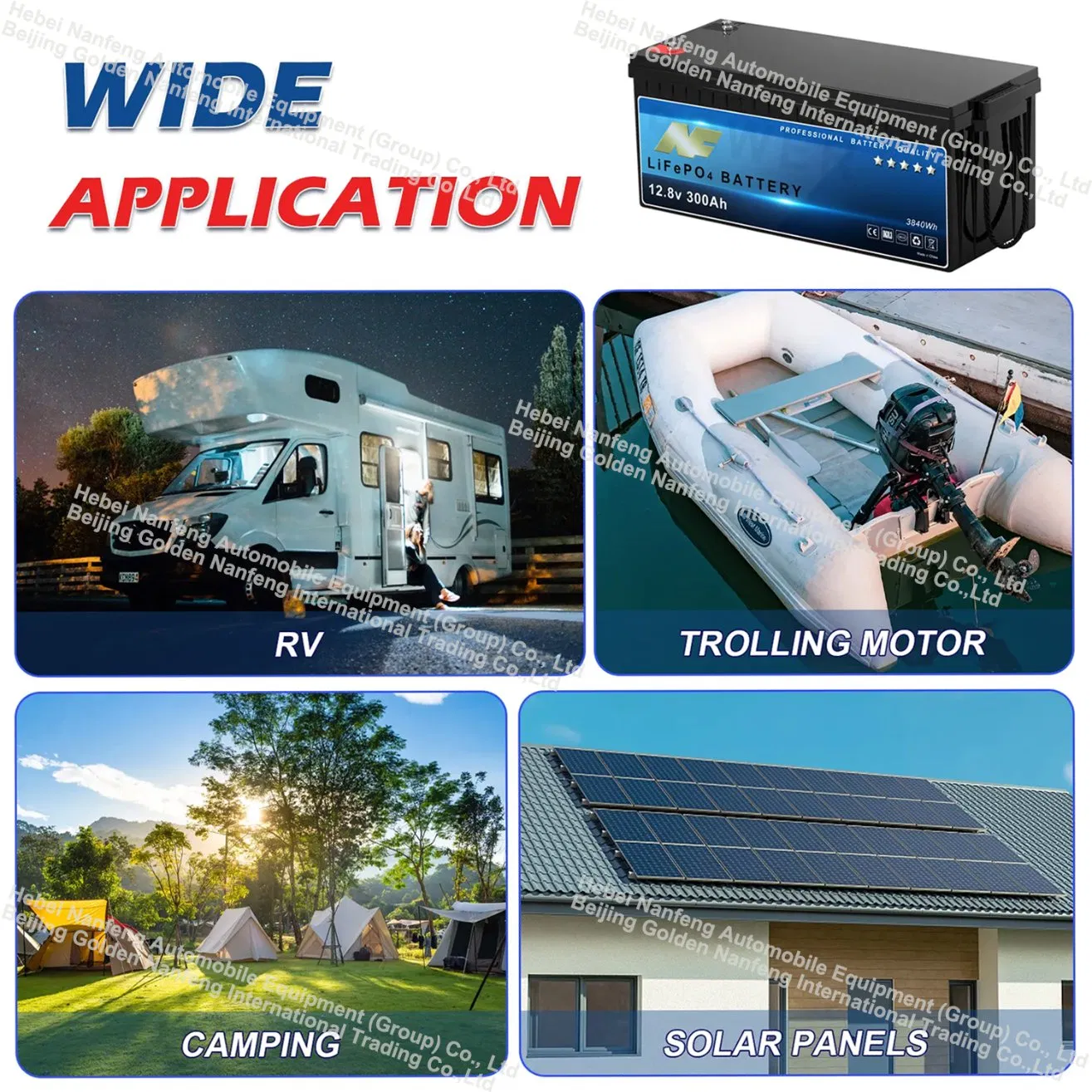 NF OEM 12V 300ah LiFePO4 Lithium Batteries for RV