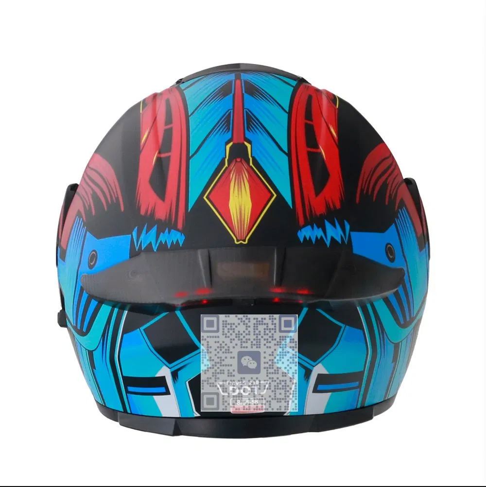 Factory OEM Newest Flip up Motorcycle Helmet with LED Light High Quality