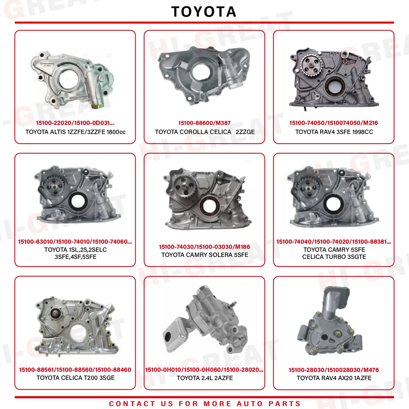 Масляный насос Bomba Aceite 15100-61010 для Toyota Land Cruiser