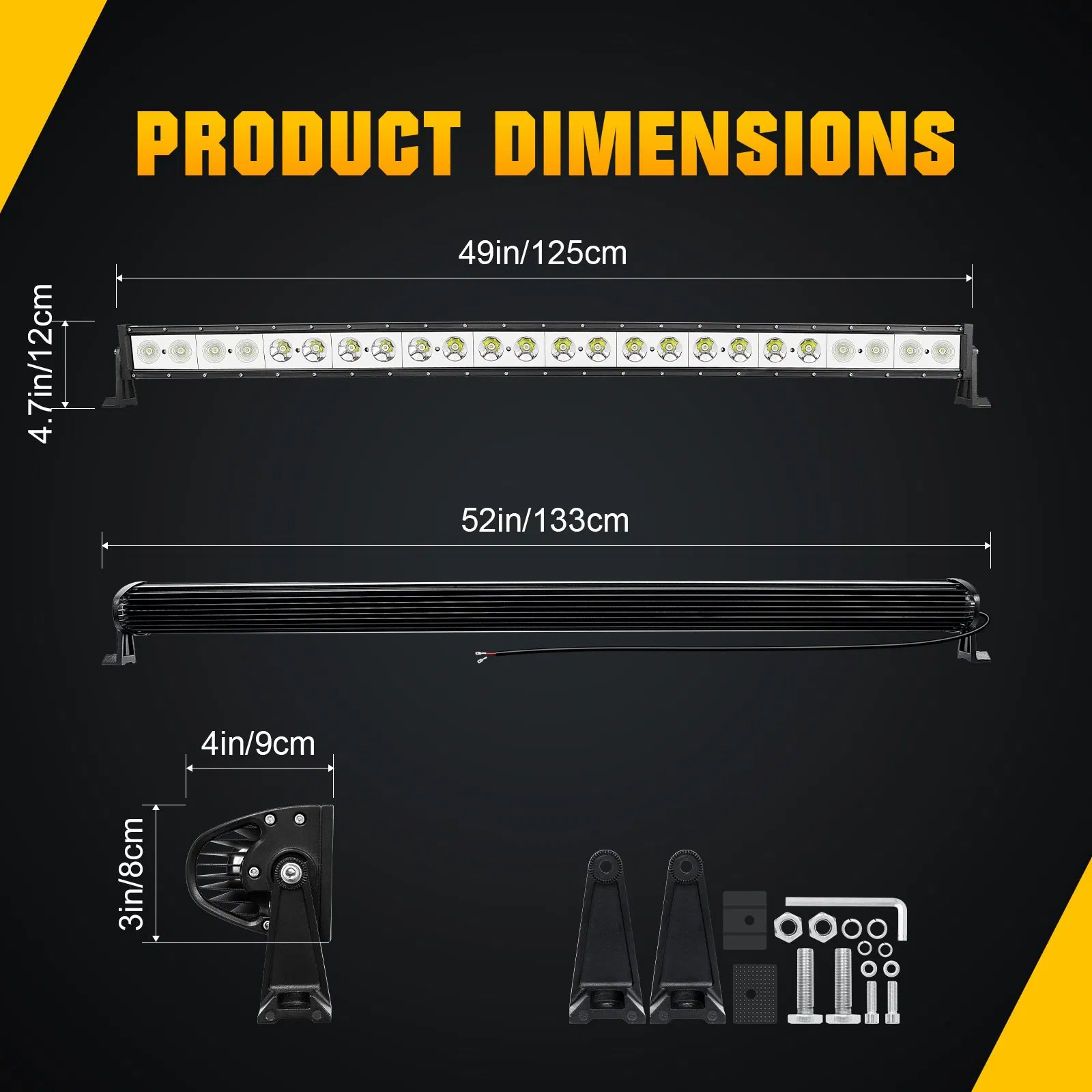 Tapaodu Car Light Auto Parts Energy Saving Lamp 48in120W Fordraptor Offroad General LED Light Bar