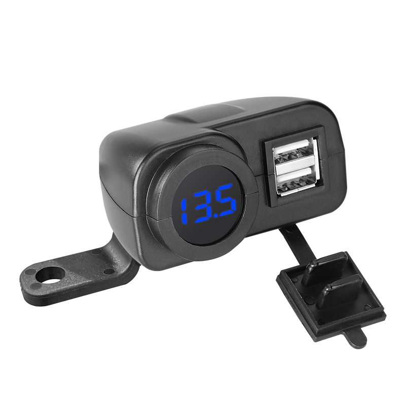 USB-зарядка для мотоцикла с дисплеем напряжения 12V/24V