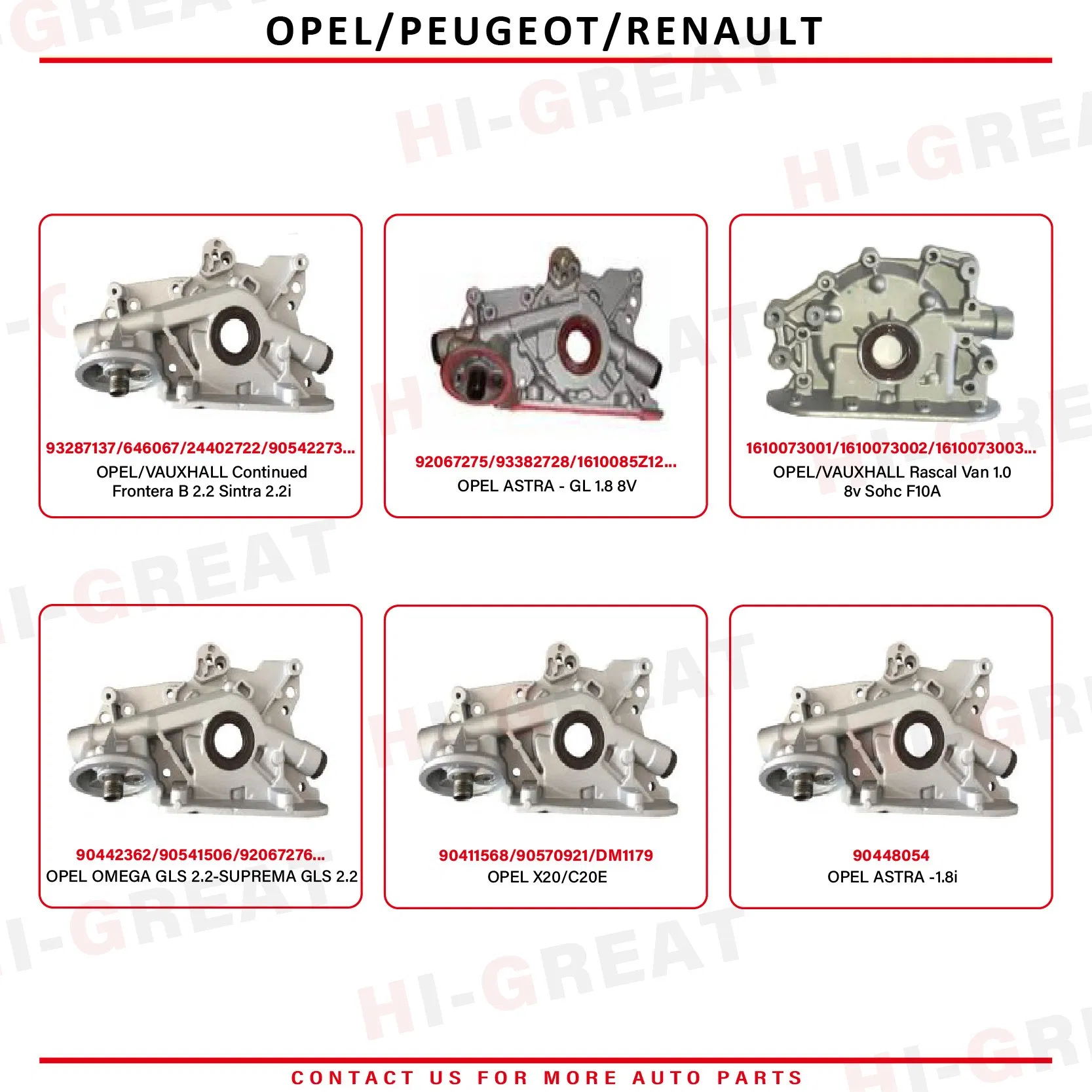 Масляный насос для Opel Astra Vectra Vauxhall