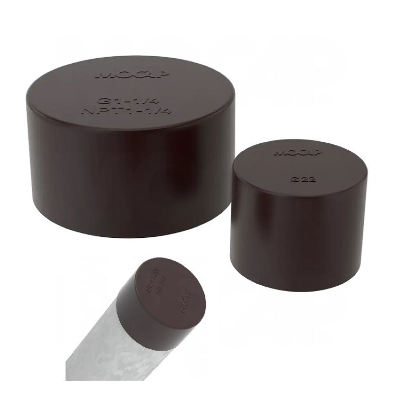 3 Inch Galvanized Steel Pipe Plastic Round Pipe End Cap for Tubing Protection From Damage and Contamination