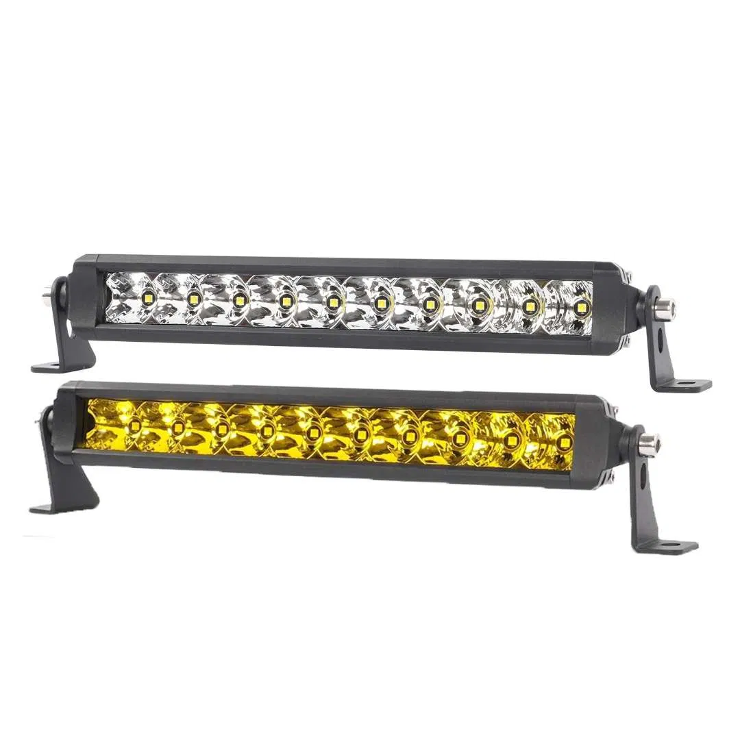 Amber/White Screwless Truck LED Light Bars off Road LED Light Barssingle Row LED Light Bars