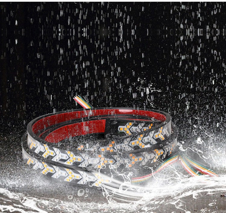 Светодиодная лента стоп-сигнал "Рыбья кость" для авто