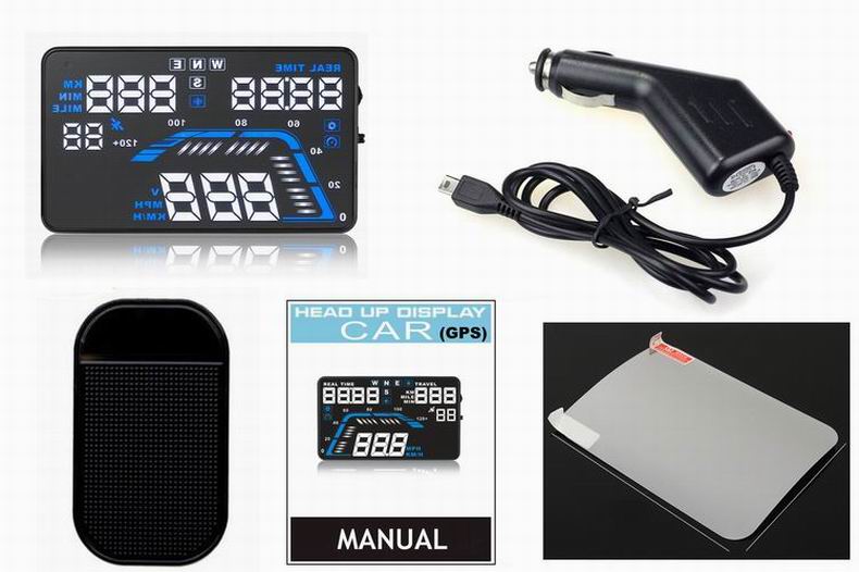 Универсальный GPS HUD-проектор 5,5 дюймов для лобового стекла