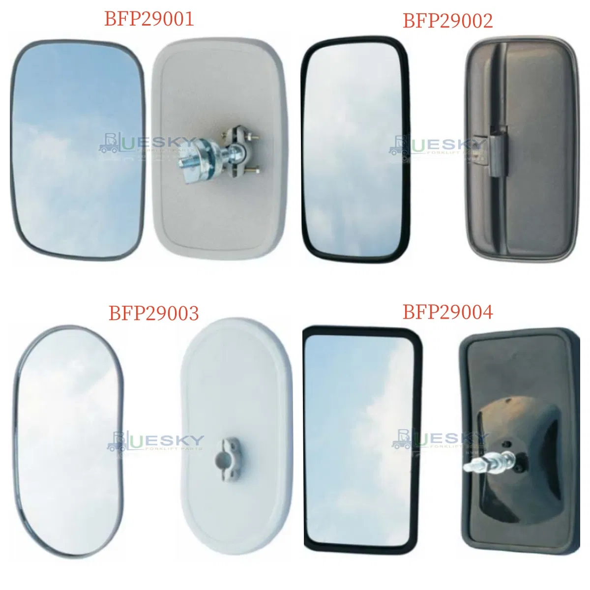 Forklift Rear Shatterproof Acrylic 180 Degree Panoramic Mirror
