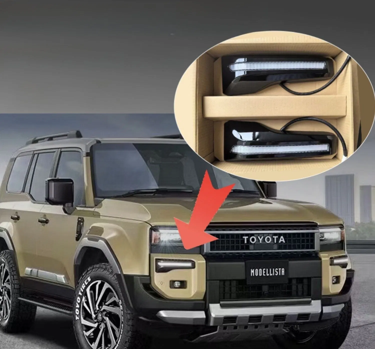 Дневные ходовые огни DRL для Toyota Prado LC250 2024+