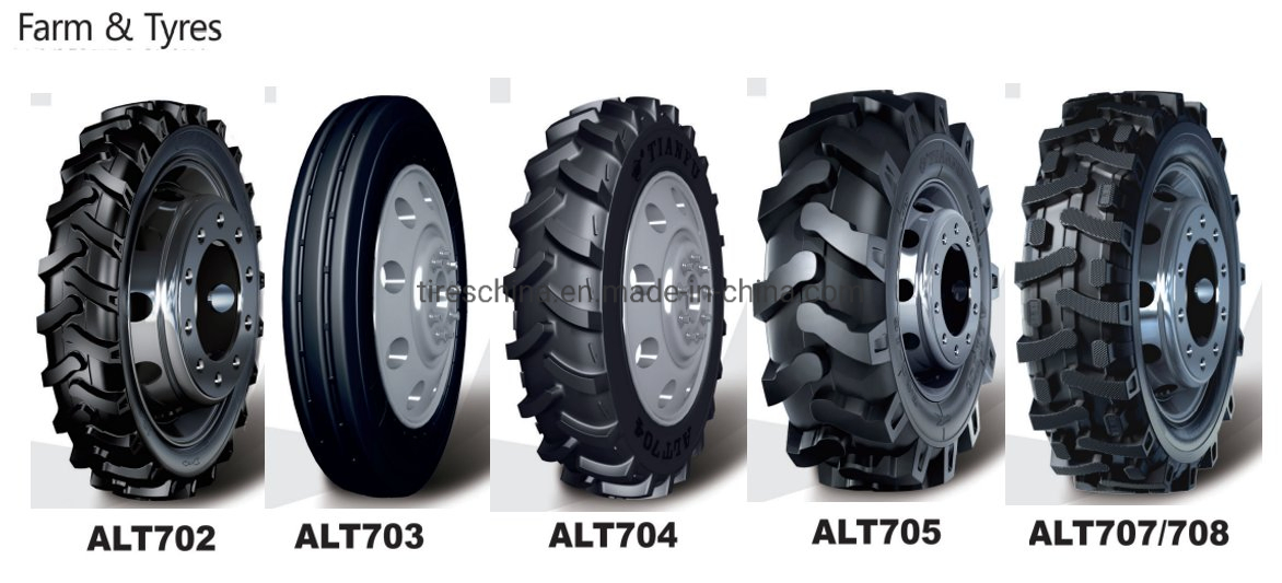 Tianfu Brand Agriculture Tyre Bias Belted Farm Tractor Harvester Spreader Loader Agricultural Tire 7.50-16 6.00-16/12 5.00-12 4.00-8 9.5-20