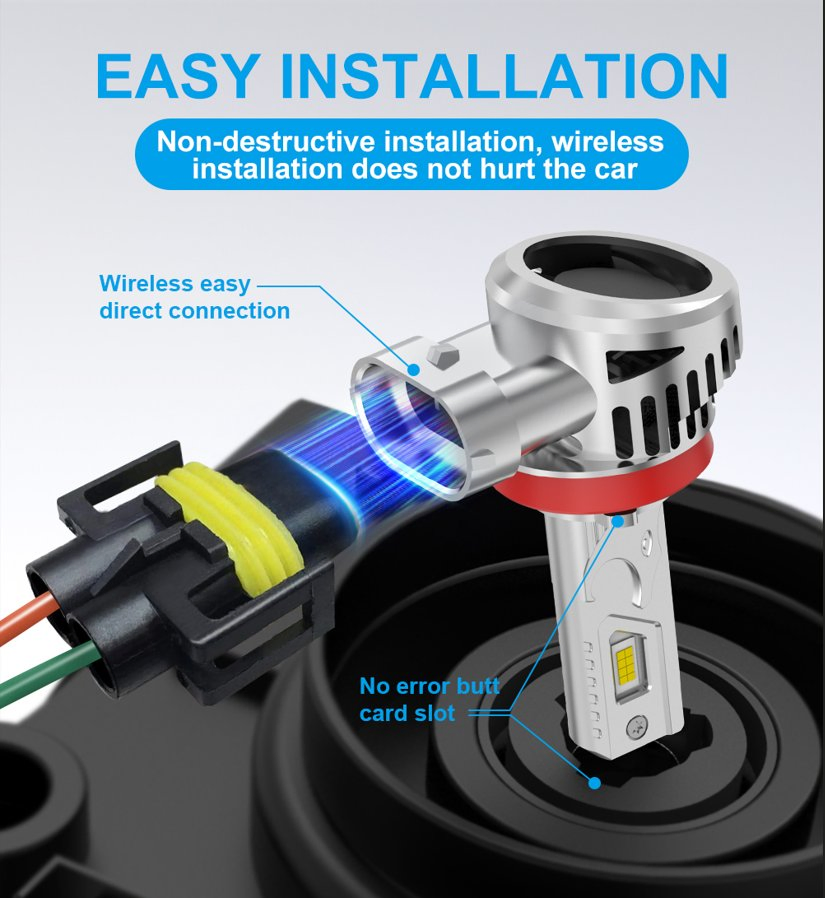 Светодиодные лампы H11 противотуманные 70W