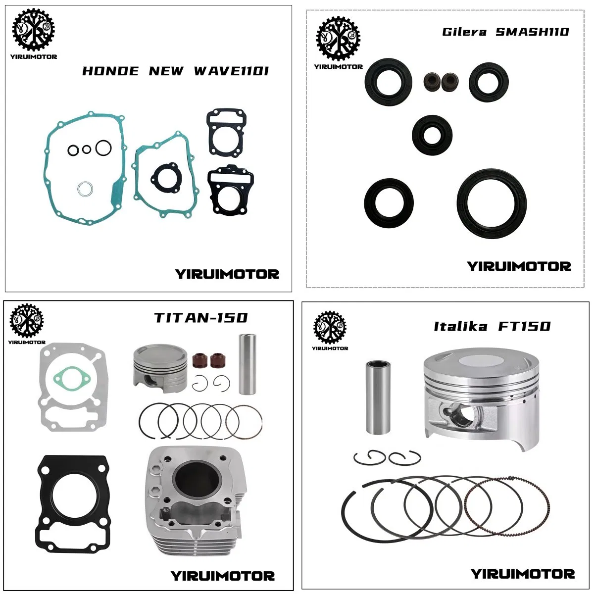 Motorcycle Spare Engine Parts Cylinder Piston Gasket Seal Kit