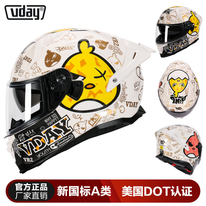 Factory Price Newly Designed ABS Motorcycle Helmet Full Face Helmet White and Red Agent with DOT