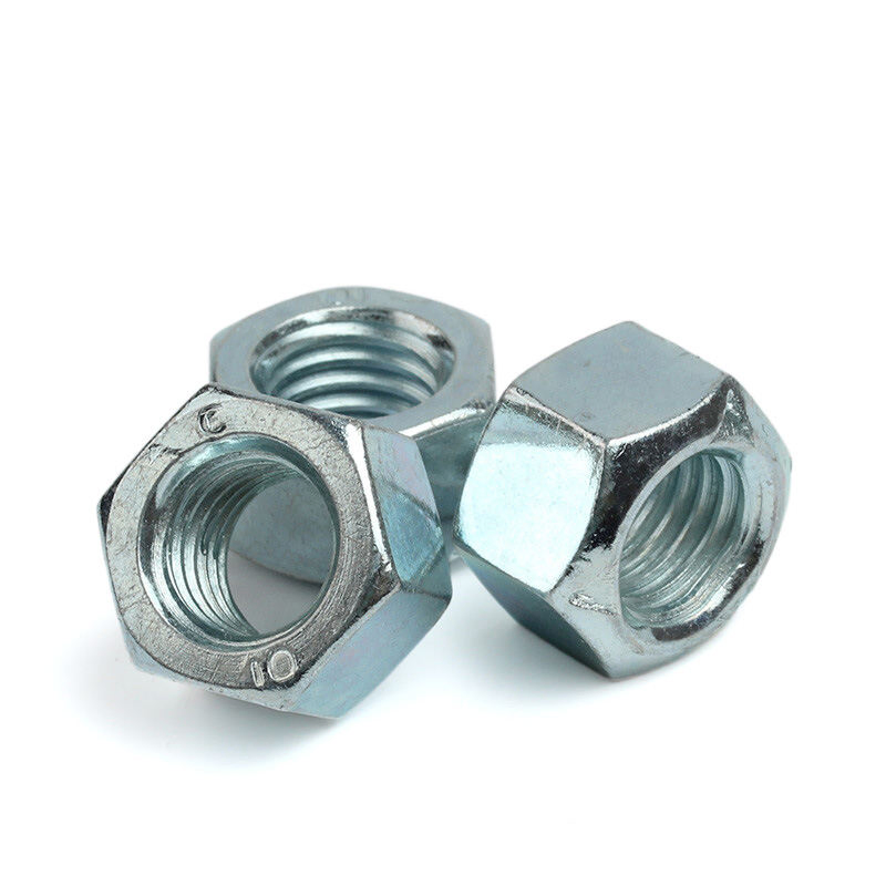 Premium M10 M12 M14 Hex Lock Nuts - Zinc Coated Steel