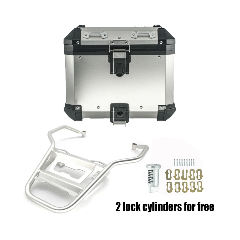 Motorcycle Panniers Aluminum Top Box for Rack Bracket Support Stronge