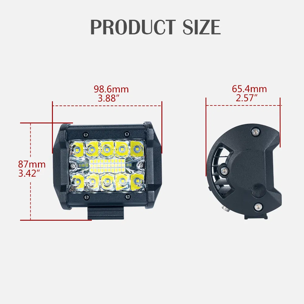 LED Work Light Bar off Road Lights with LED Wring Harness
