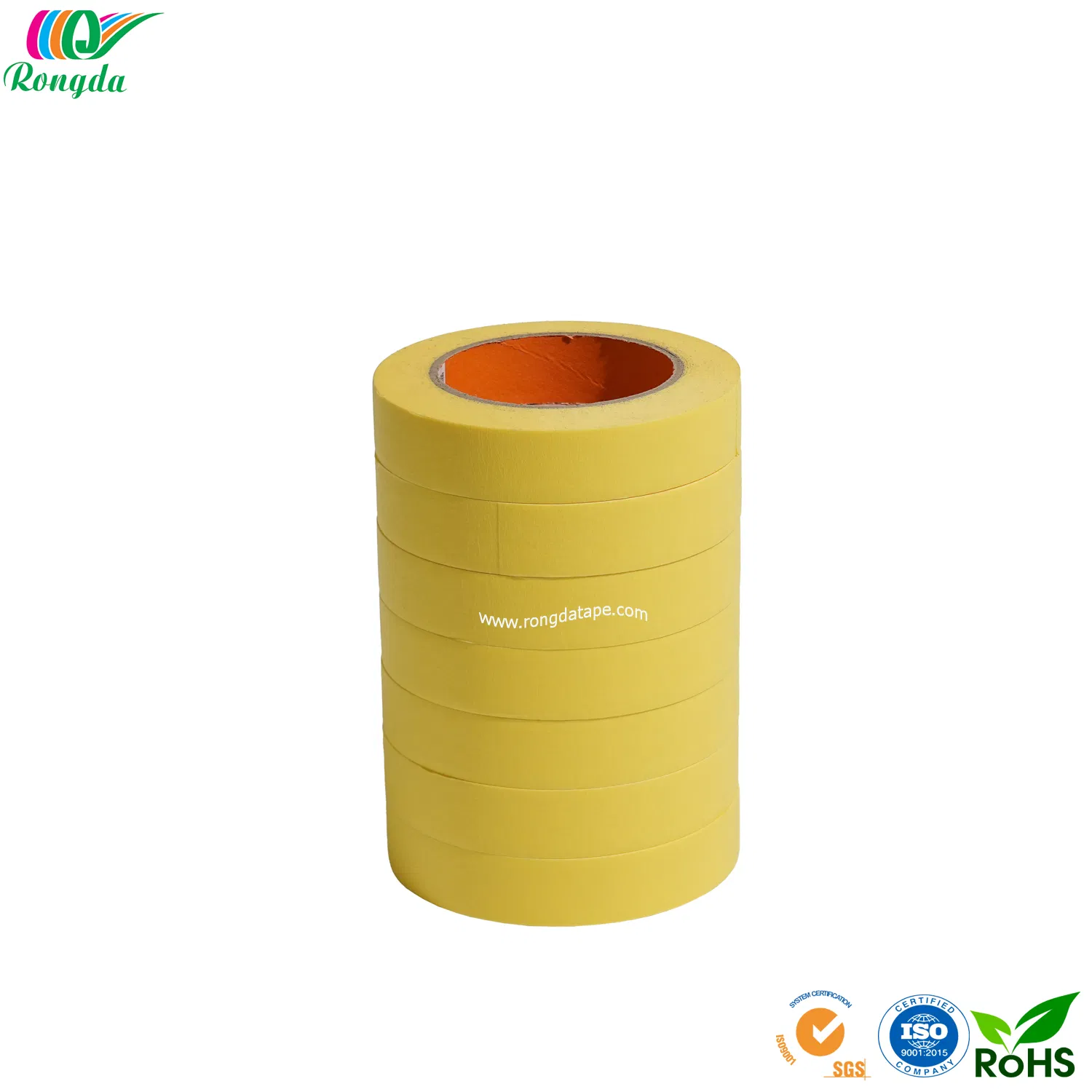 Automotive Masking Tape Natural Rubber Yellow