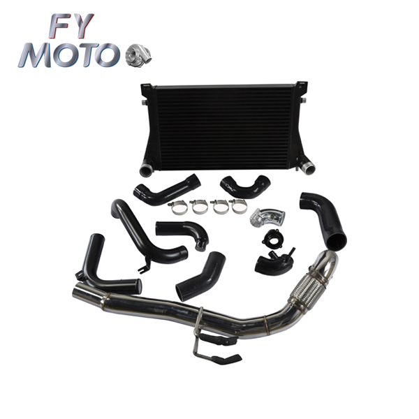 Интеркулер алюминиевый черный для Audi A3, VW Golf GTI