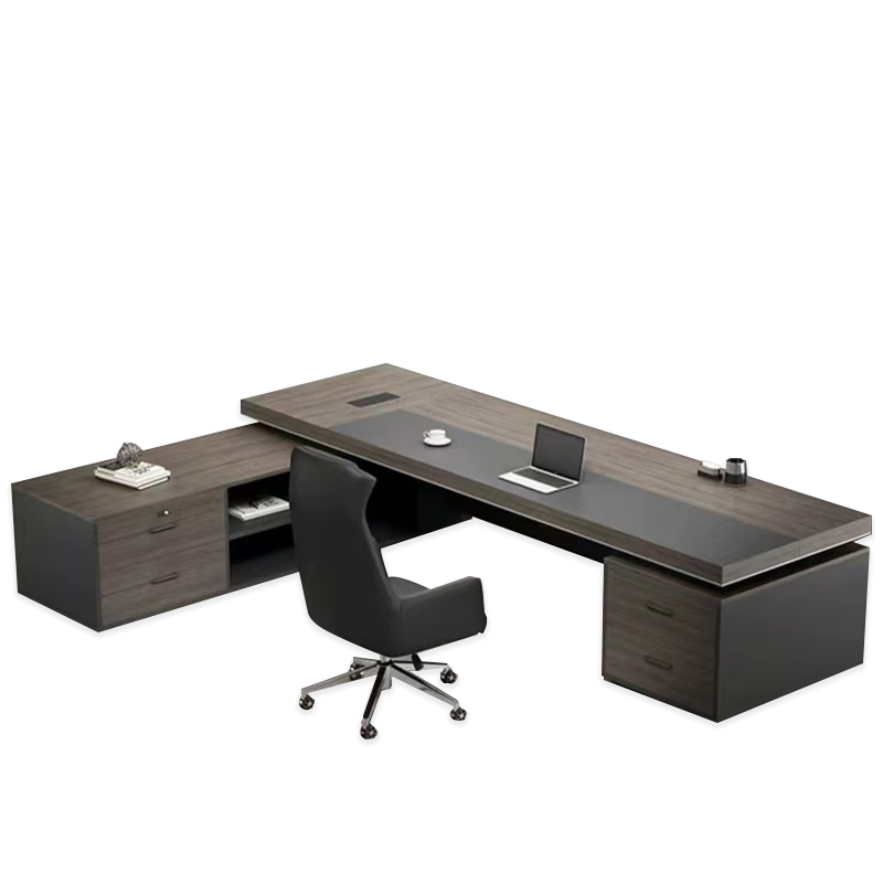 High End 2m L-Shaped Executive Office Desk for CEO