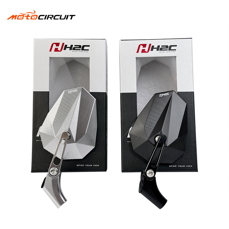 H2c CNC Motorbikes Side Rearview Mirror Motorcycle Riding Accessories