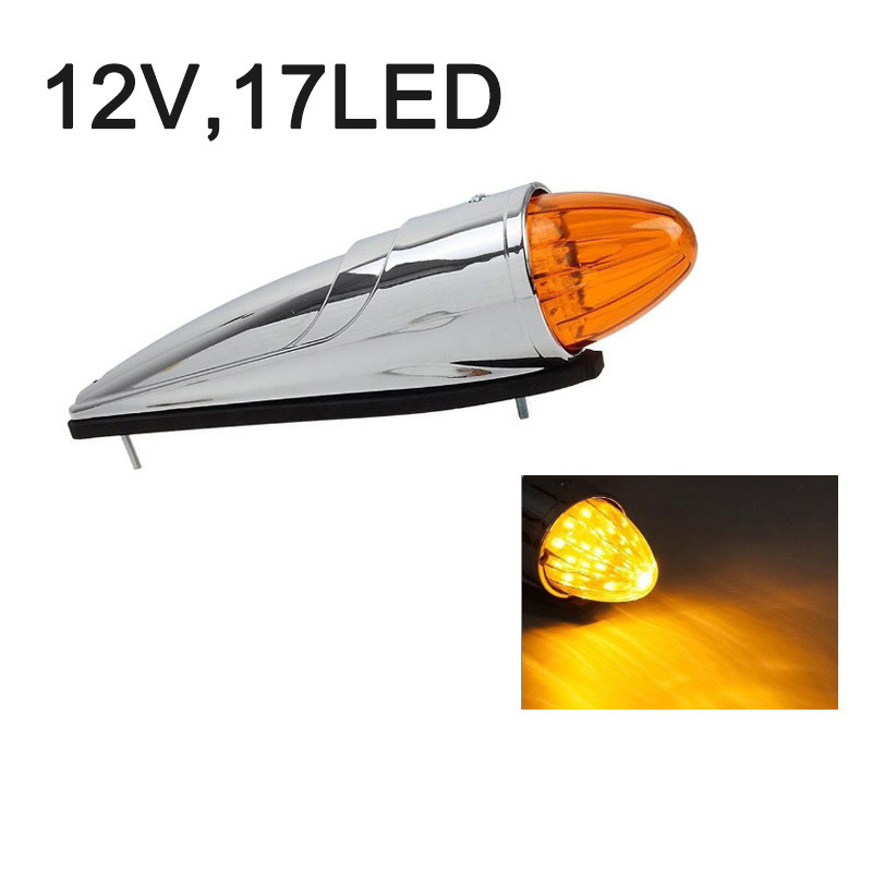 Светодиодный габаритный фонарь на крышу кабины, 17 LED, янтарный