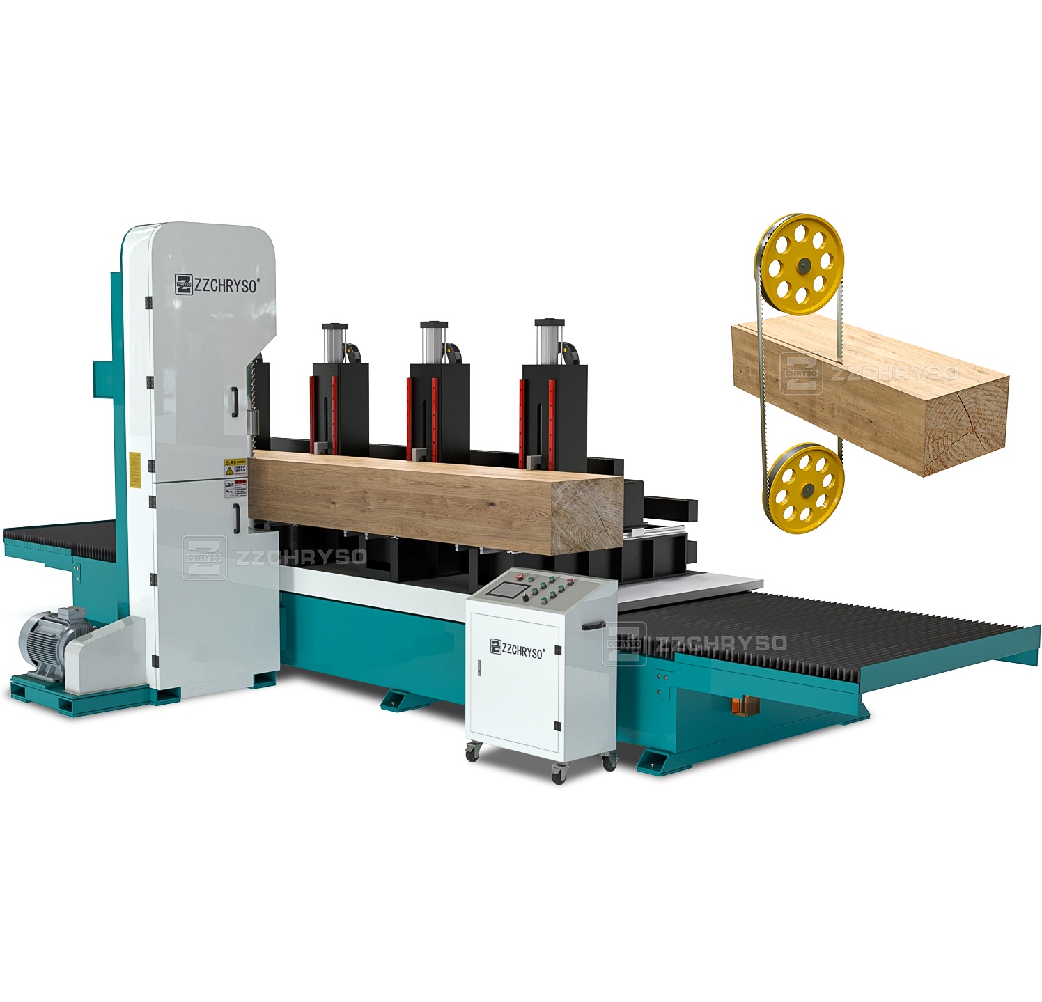 Высокоэффективная автоматическая вертикальная ленточная пила CNC для резки стали