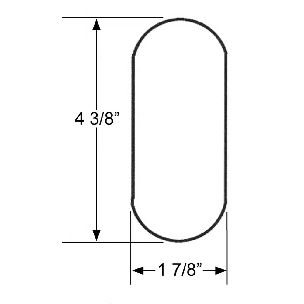 Oblong Super Bright Factory Price Stick-on Reflectors 2 Pack for Trucks Fits Any Vehicle-Amber White Red Oblong Oval Towing