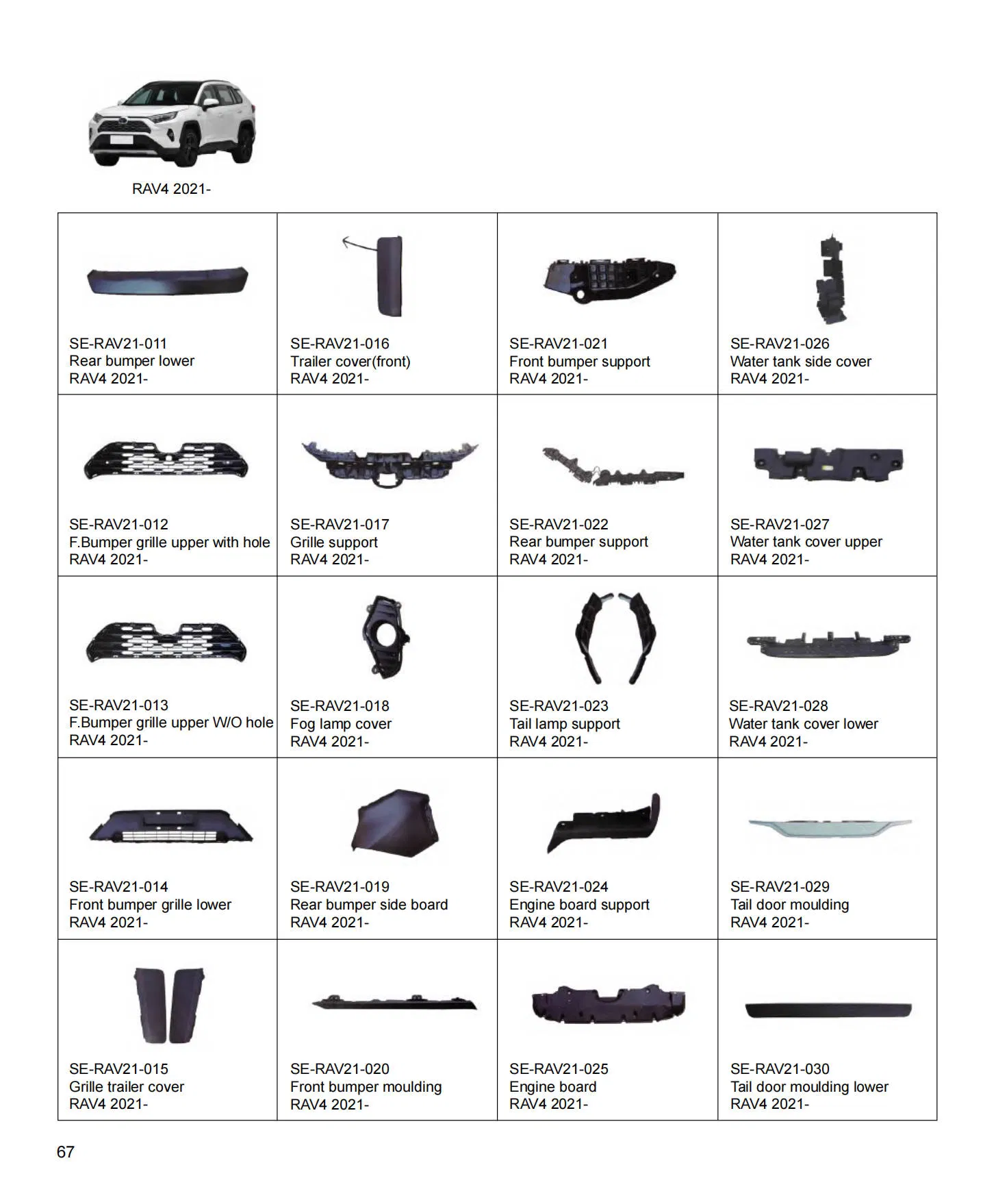 Противотуманная фара для Toyota RAV4 2021