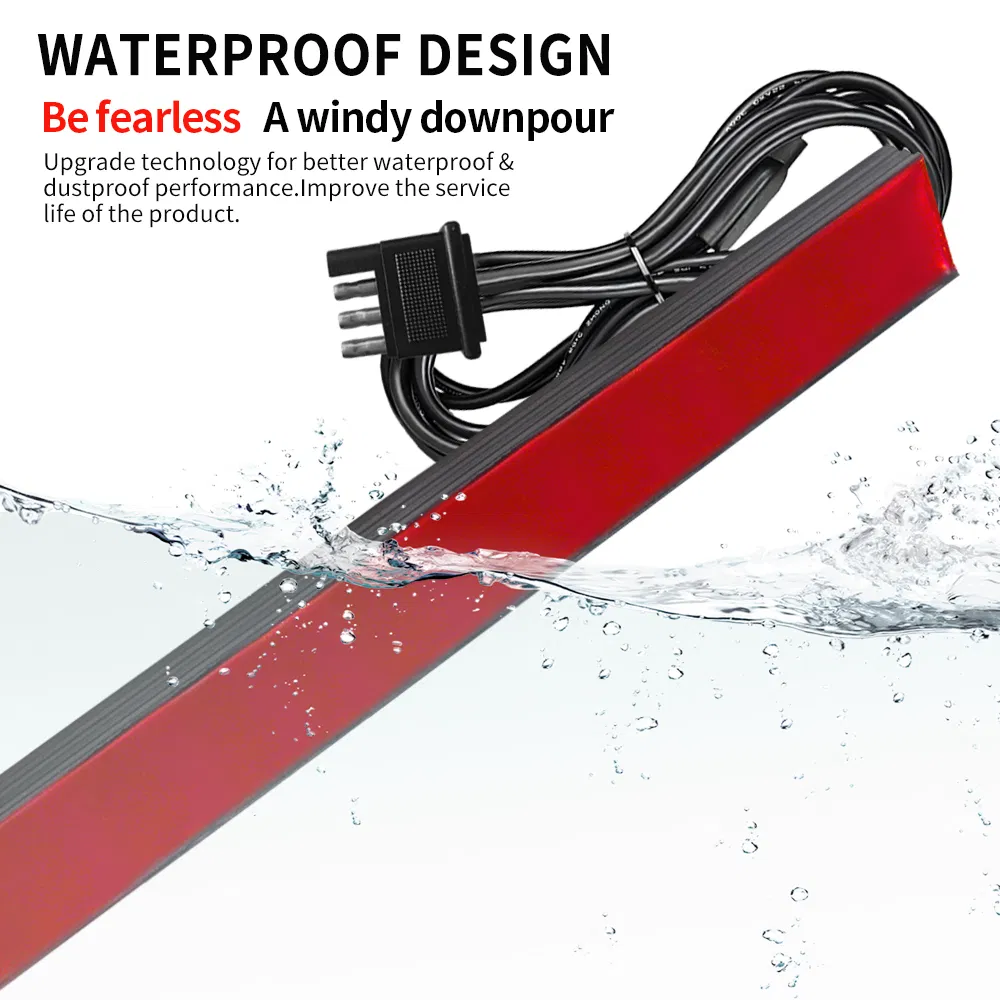 Challenger Red & Yellow LED Tail Light for Trailer Vehicles 12V/24V Turn Signal Brake Truck Body Accessories