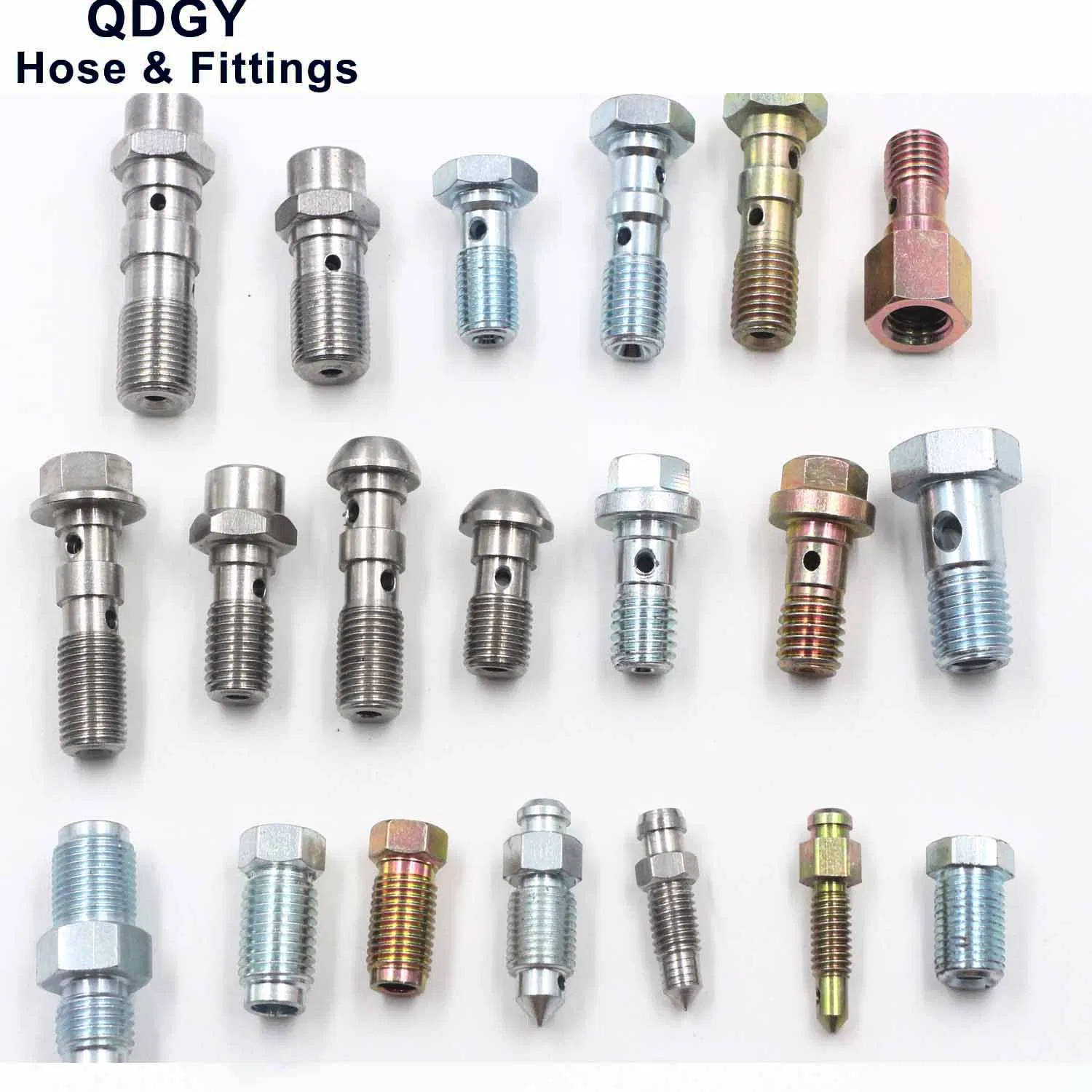 Universal Hydraulic Racing Brake Hose Line End Fitting Adapter M10X1 1.25 Stainless Steel 10mm Copper Washers Metric Thread Hollow Double Single Banjo Eye Bolt