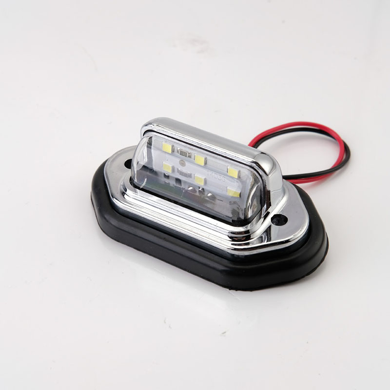 Мини светодиодный фонарь для номерного знака, черно-белый