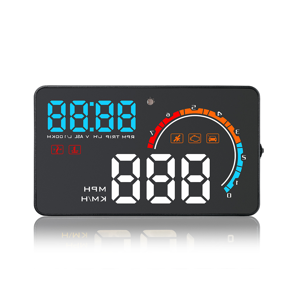 Автомобильный HUD-дисплей OBD2 с GPS, 3,5 дюйма, светодиодный