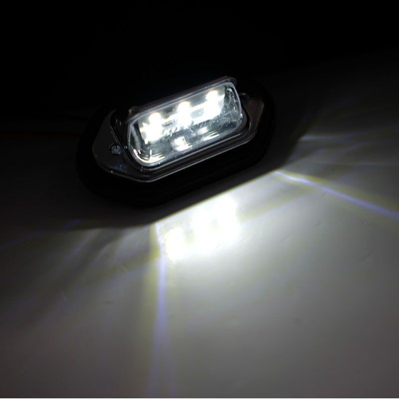 Мини светодиодный фонарь для номерного знака, черно-белый