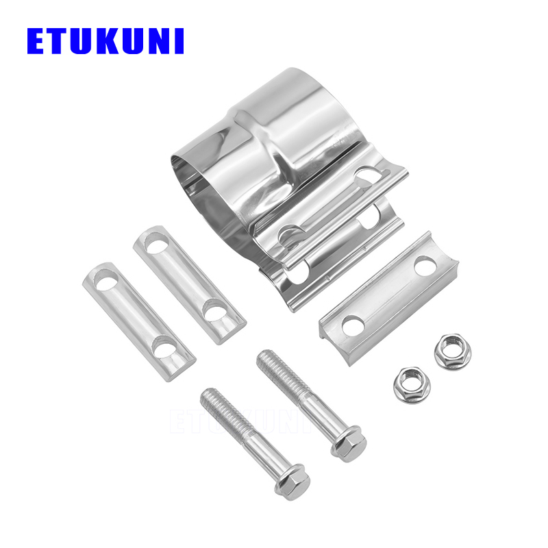 High-Strength Stainless Steel Car Exhaust Pipe Clip Muffler Sleeve Adjustable Auto Duct Hose Clamp Fasteners