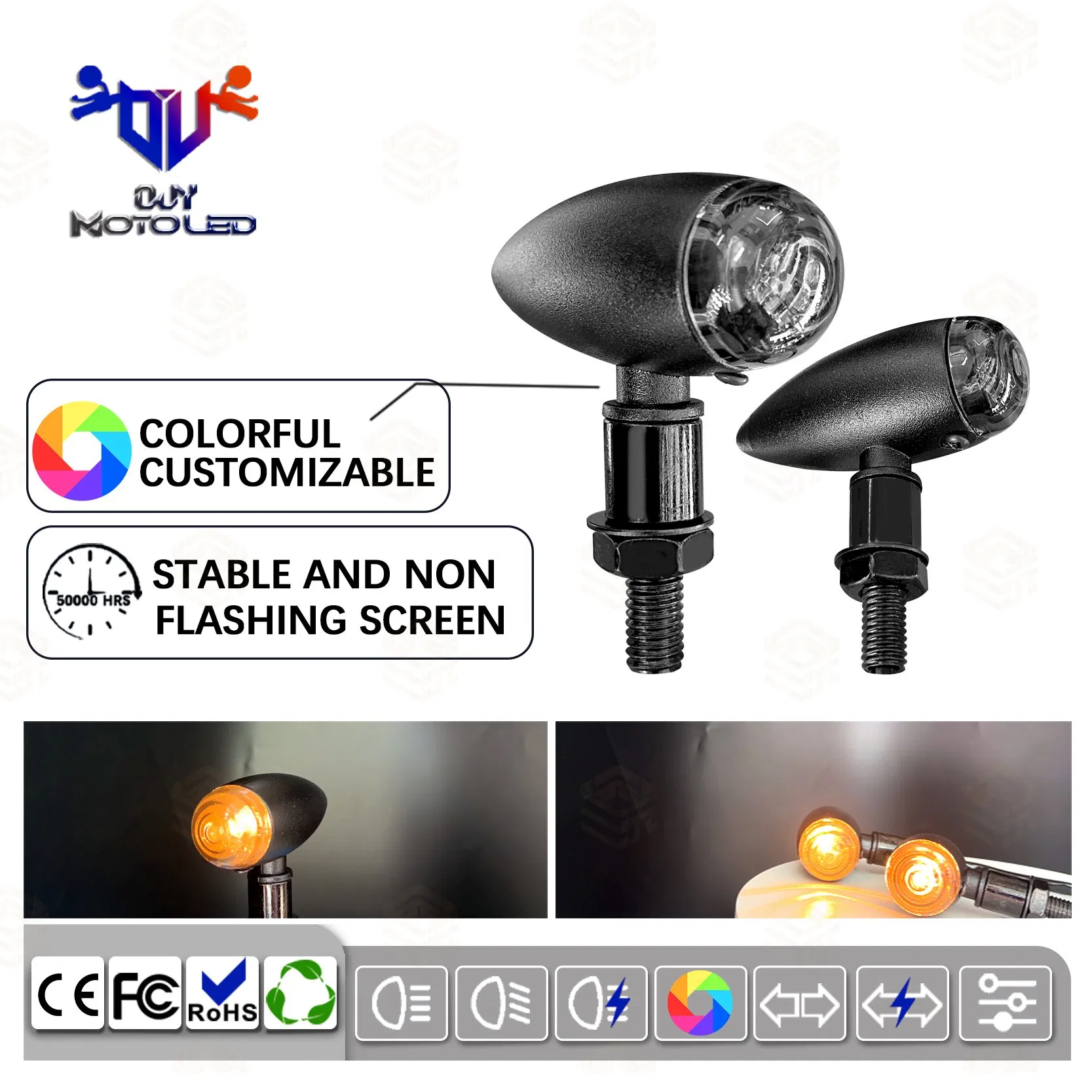 Универсальные светодиодные поворотники для мотоцикла