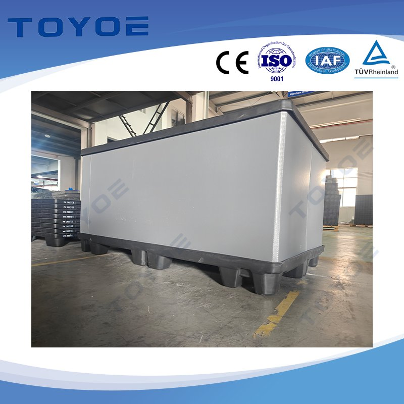 Amazon Fba-Ready Coaming Tool Box Plastic Products Shipping Container Storage Bin with Pre-Installed Barcode Slots and Branding-Ready Surfaces