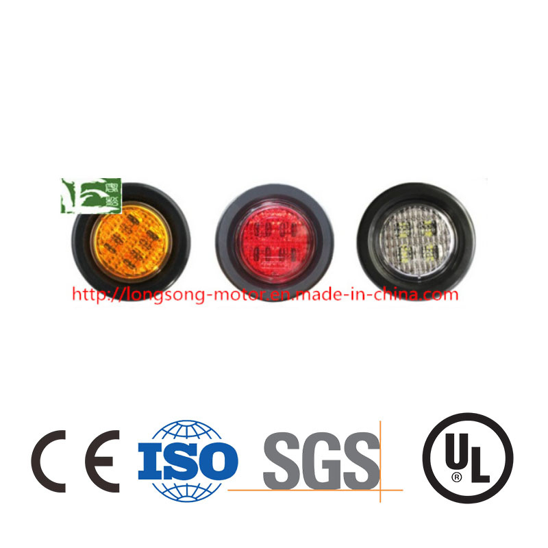 2 Inch Trailer Truck Stop Turn Brake 4" Round LED Tail Neon Light Motorcycle