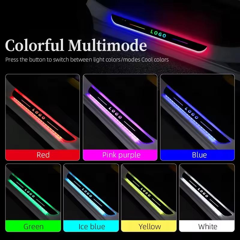 Светодиодная подсветка порогов дверей авто с логотипом