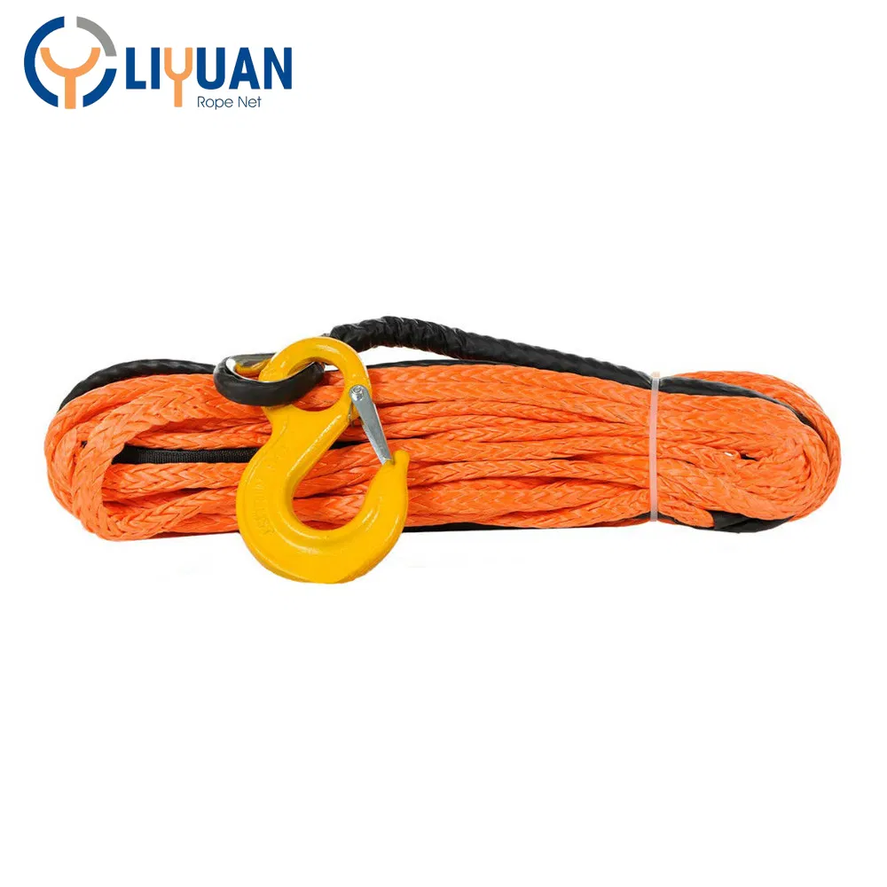 Braided Synthetic Fiber Winch Rope UHMWPE Rope High Quality