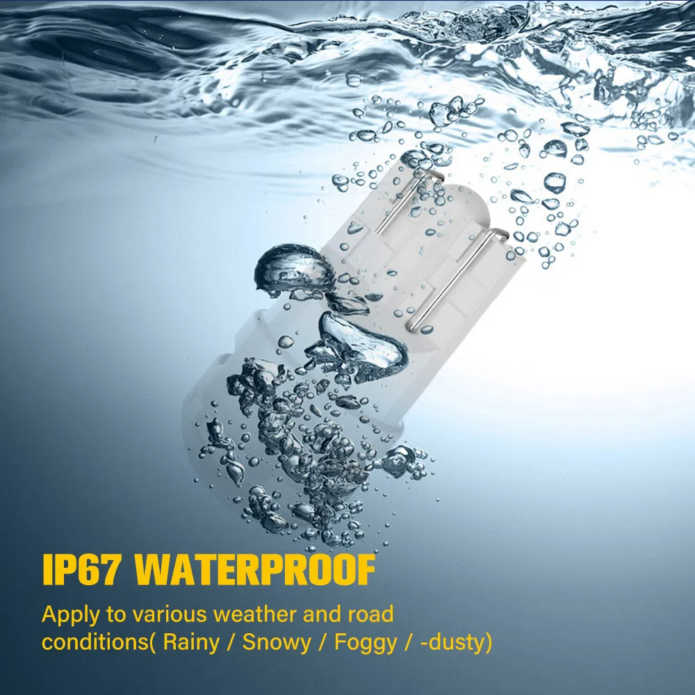 Светодиодная лампа T10 BKR для авто, 6 цветов