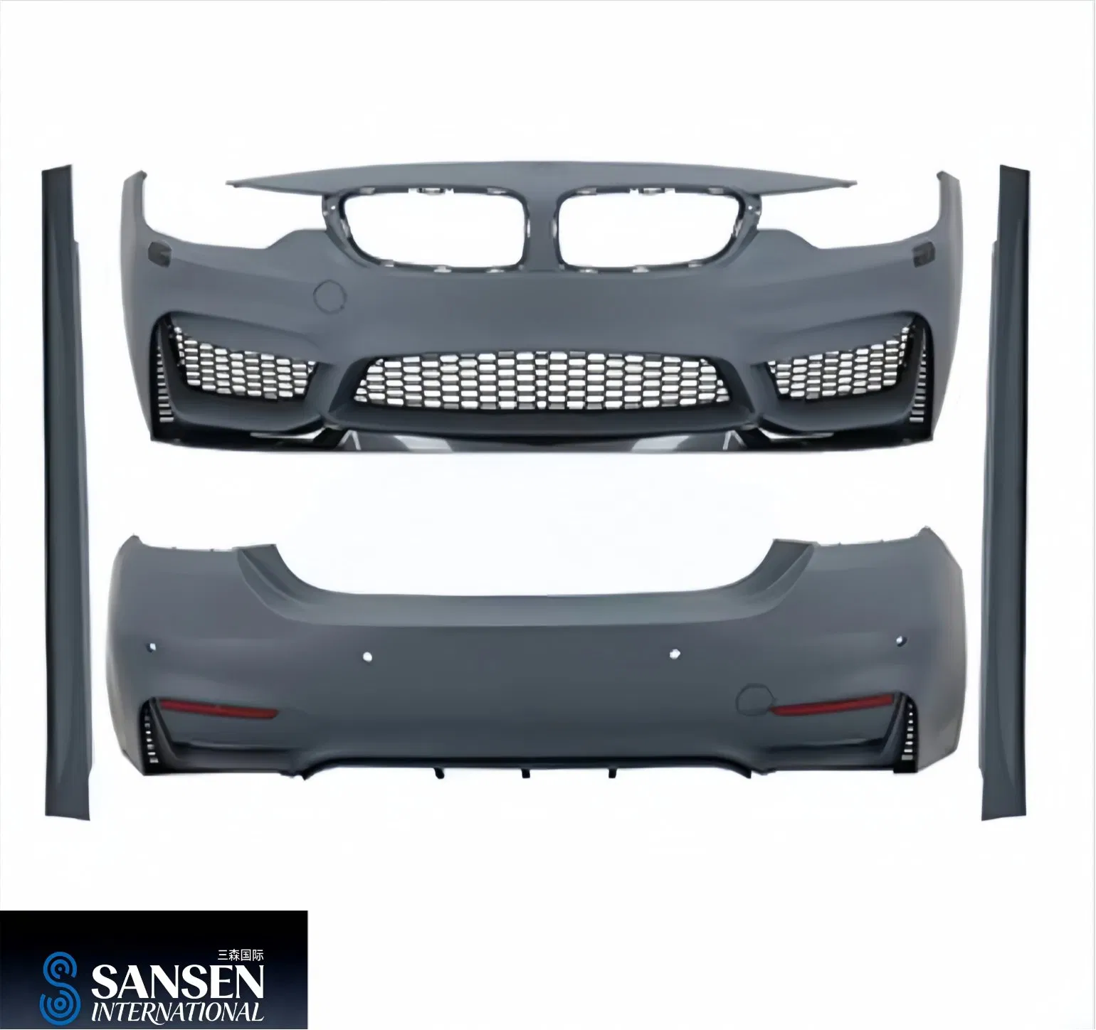 Professional Car Bumper Solution: Complete Front/Rear Bumper Replacement Set - Includes Plastic Bumper Cover (Primed or Painted) & Reinforcement Bar, OE Style W