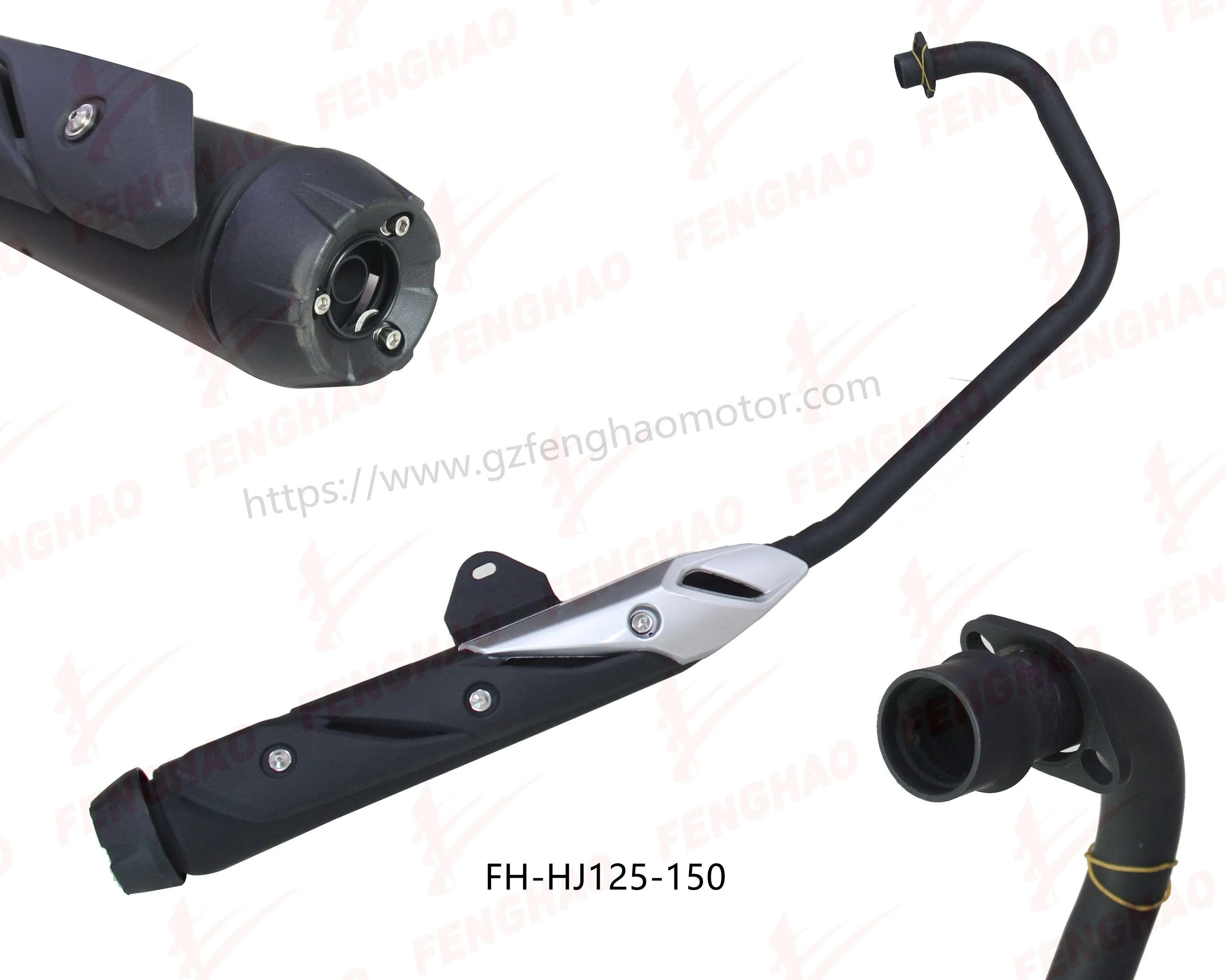 Глушитель Haojiang HJ125-150, стальной, с перфорацией