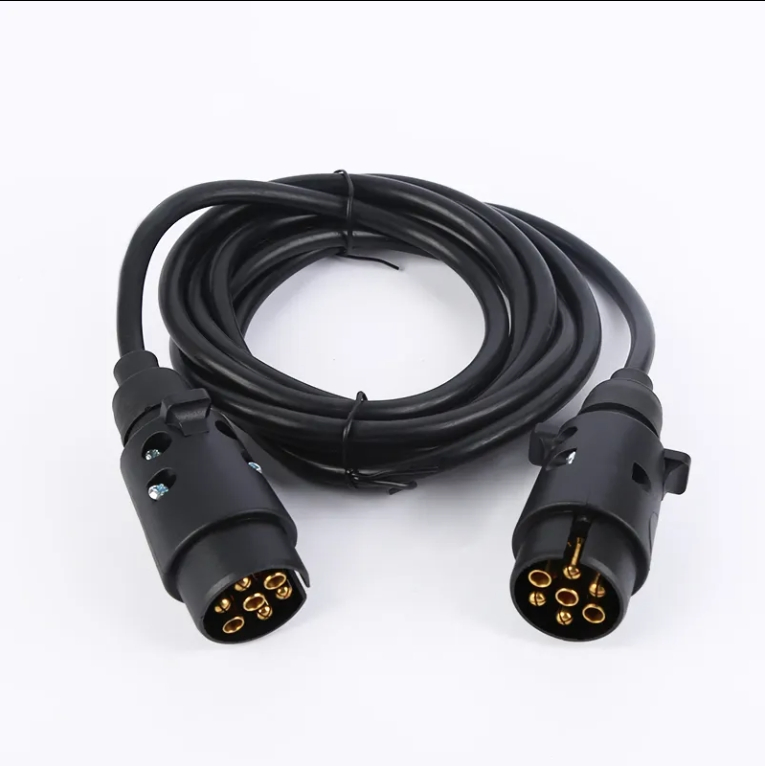 7 Pin Plug with Wire Cable Truck Trailer Core Electric Straight Cable for Trailer