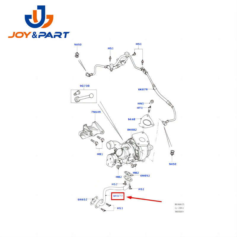 Range Rover Turbocharger Oil Return Pipes L320 Turbo Oil Return Pipe
