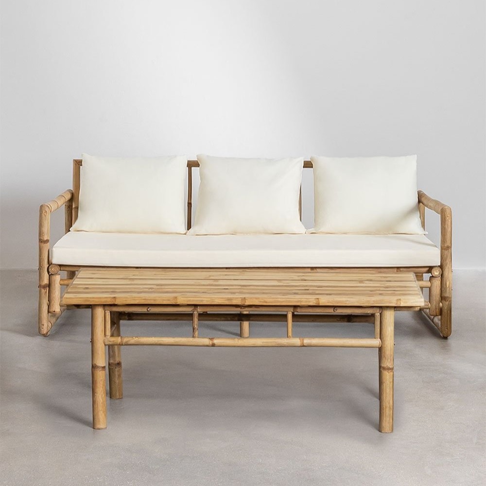 Premium Quality Natural Bamboo Furniture Set: Sofa, Armchair, Couch, and Table for Export