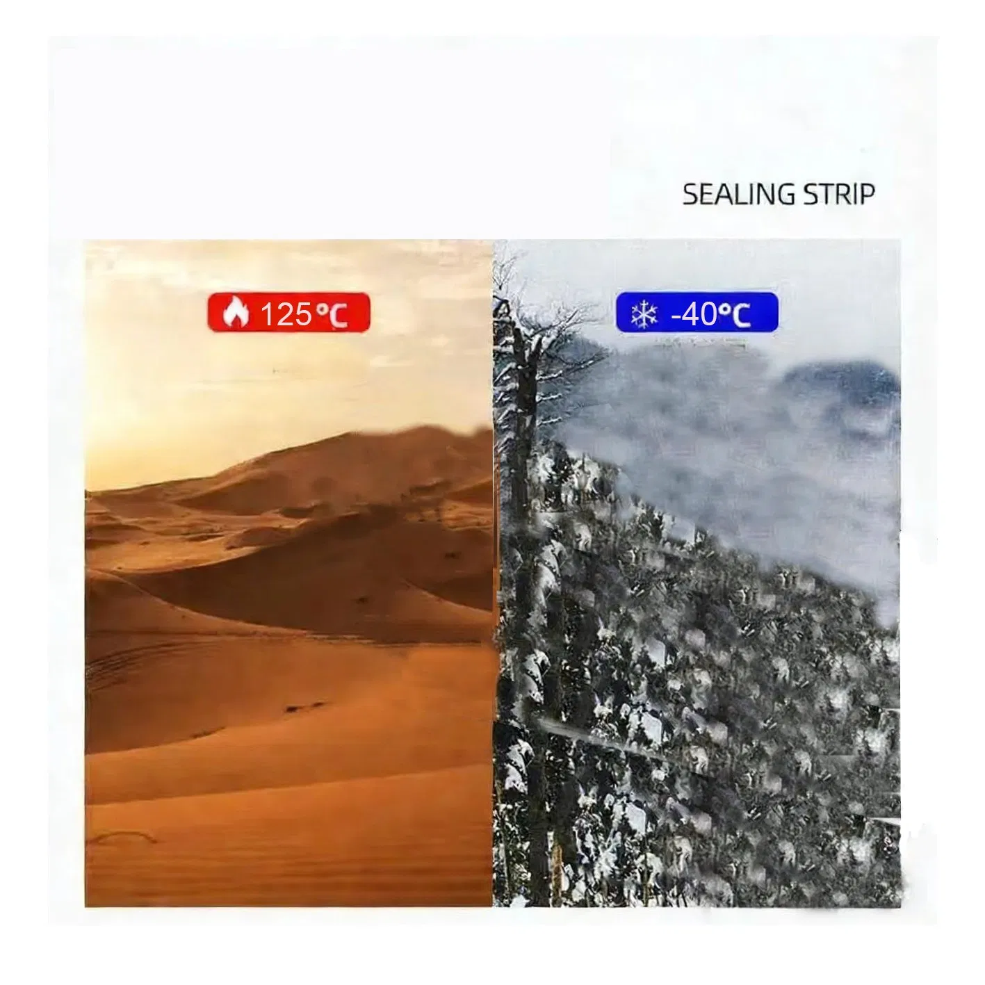 Уплотнительная лента для дверей автомобиля EPDM/PVC