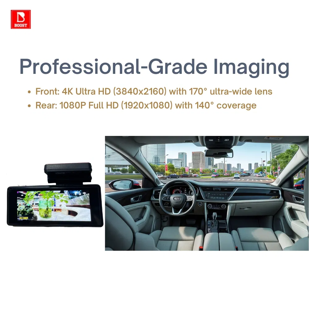 Dash Camera 4K 1080P Dual Recording Front UHD Rear HD Parking Monitor