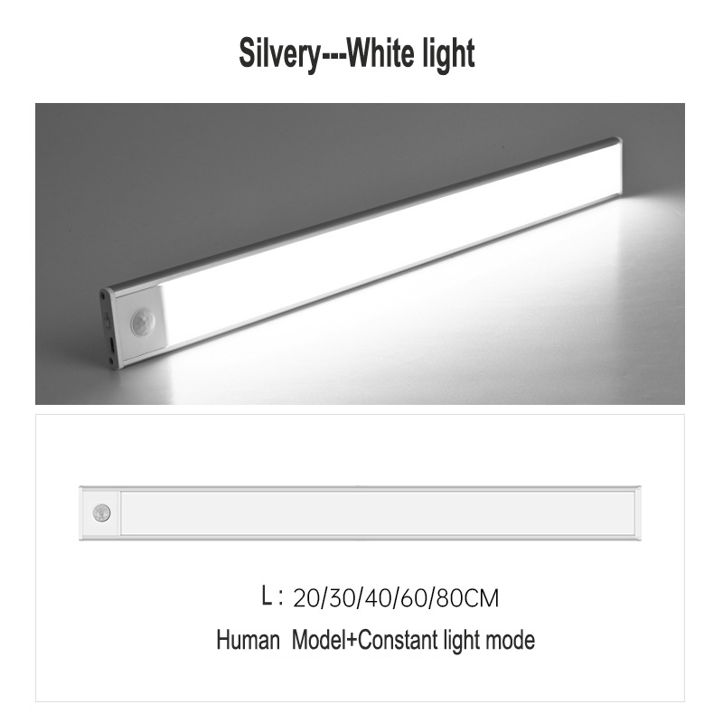Cost-Effective Under Cabinet Light Motion Sensor Adapter Powered Night Light Closet Lamp Wardrobe Light for Indoor
