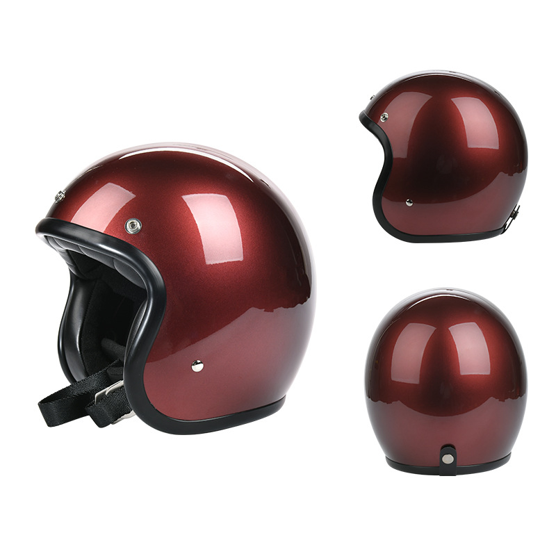 Ретро мотошлем открытый 3/4, классический, Myee