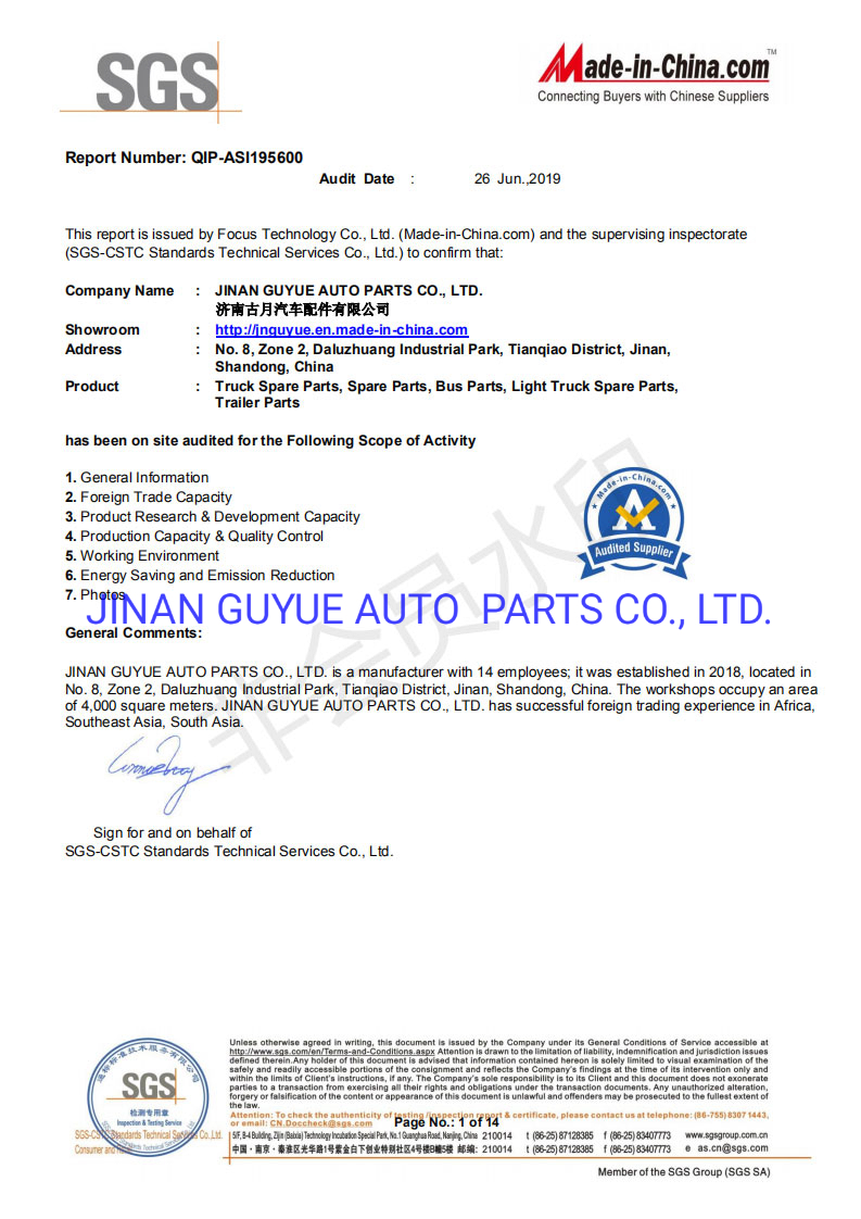 Truck Parts for Hino International Freightliner Isuzu Ford Actros Mack Kw Truck Spare Parts